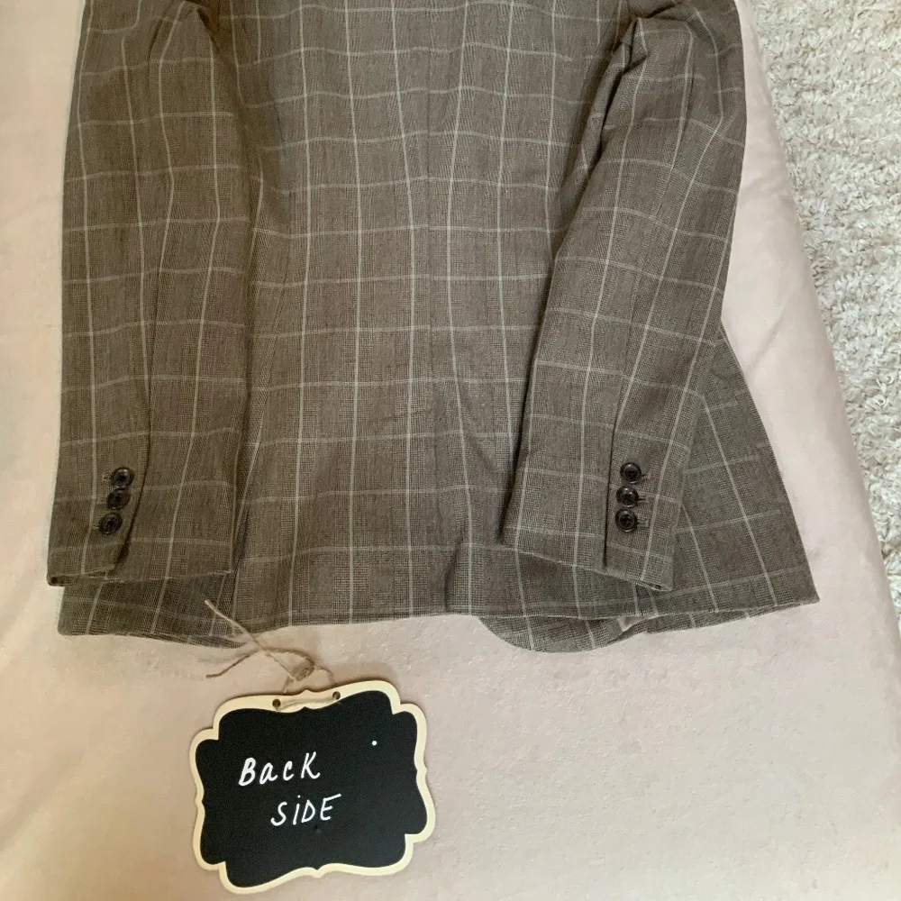 A New Day Brown Plaid Blazer 10 Officecore Cottagecore Fall Electic Grandpa
